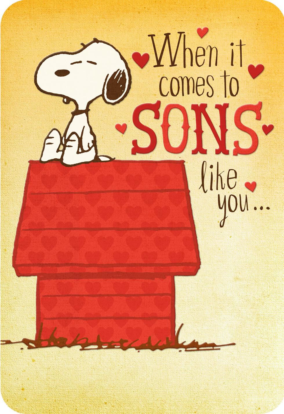 Peanuts® Snoopy Sons Like You Valentine's Day Card