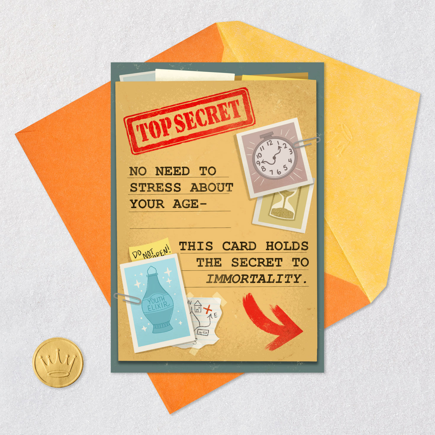 Top Secret Folder Funny Birthday Card, , large image number 5