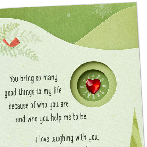 Your Love Makes Life Brighter Romantic Christmas Card, , large image number 5