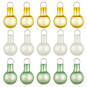Mini Festive Gold, White and Green Glass Ornaments, Set of 15, , large image number 6