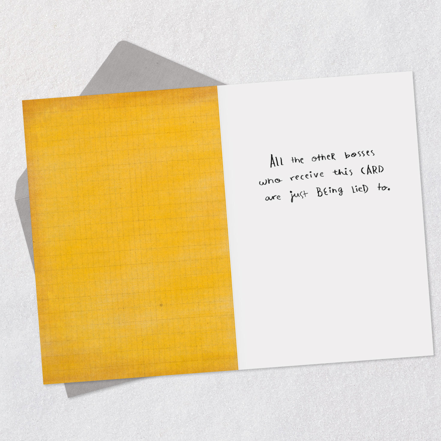 Best Boss Trophy Funny Boss's Day Card Open card with envelope image number 3