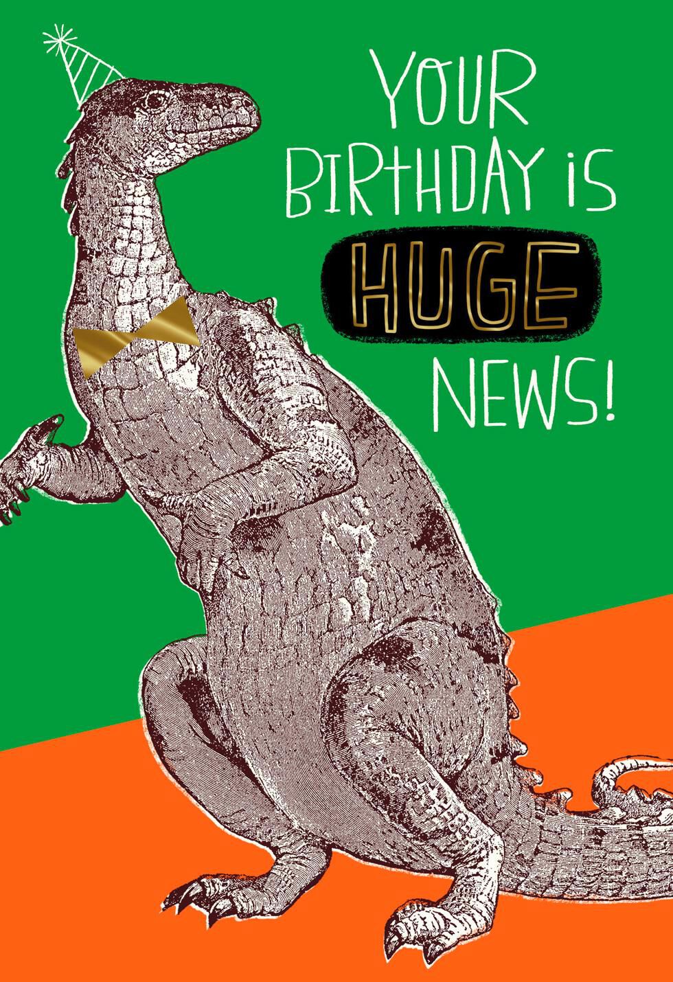 Huge News Birthday Card
