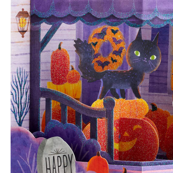Thoughts of You Keep Crossing My Path 3D Pop-Up Halloween Card, , large image number 4