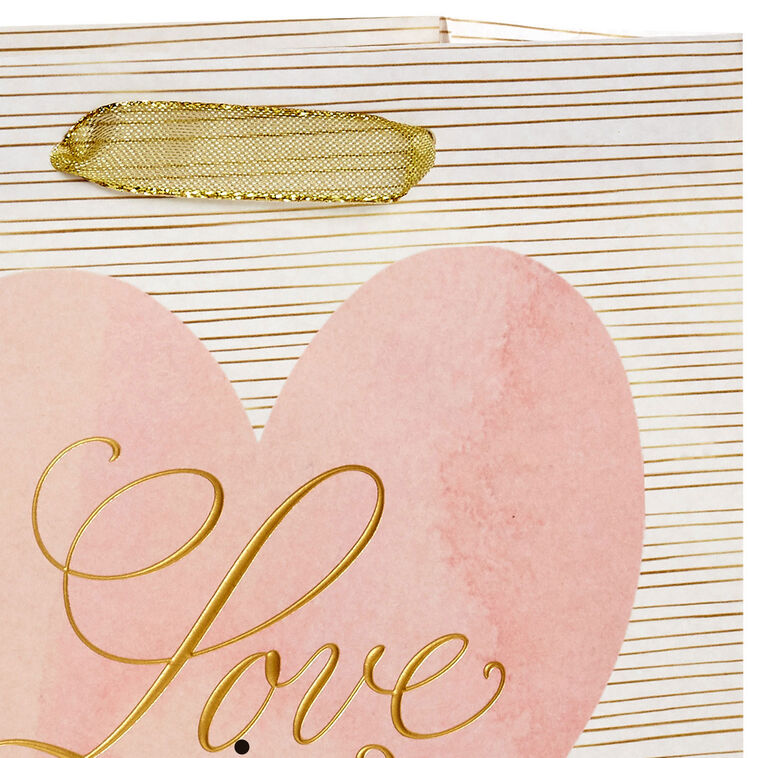 Hearts and Love Medium Gift Bag Handel detail image number 4