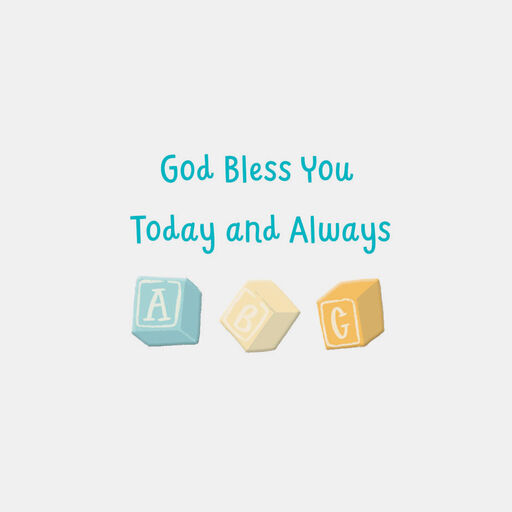 Sweet Child Religious Baby Dedication Card, 