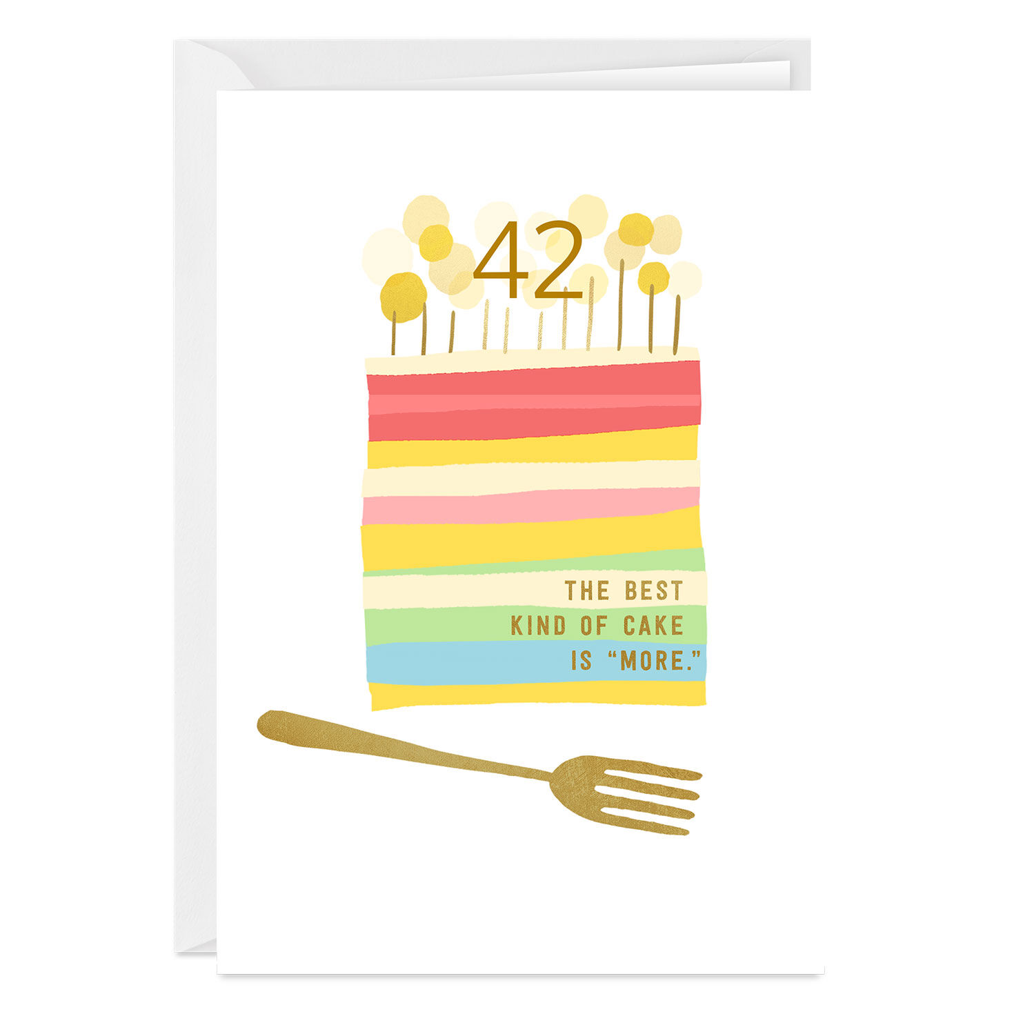 Personalized Custom Number Cake Birthday Card  image number 1