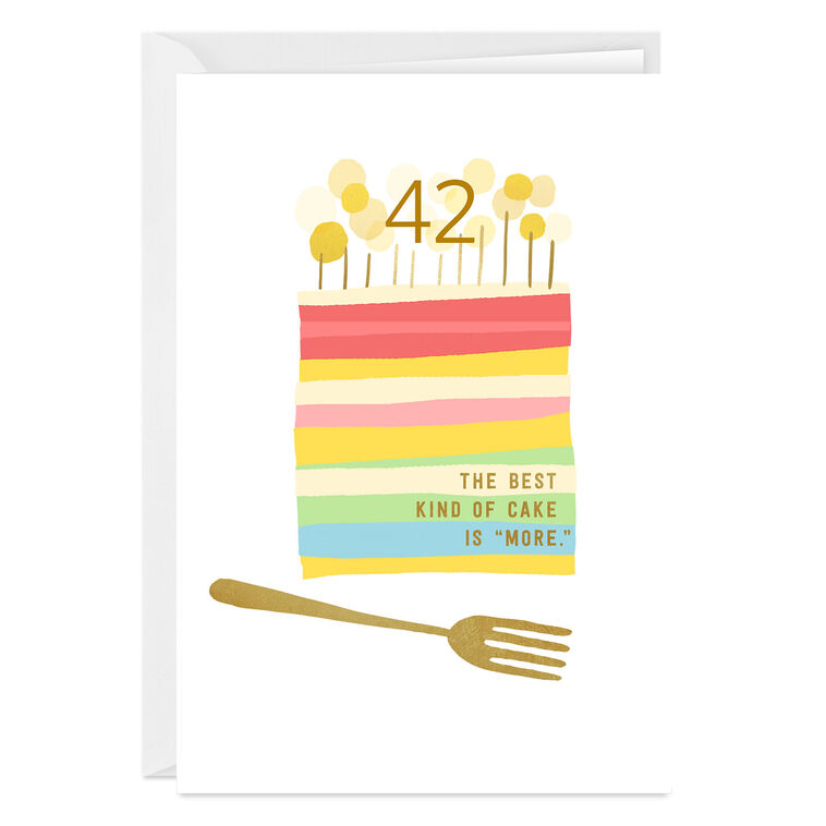 Custom Number Cake Milestone Birthday Card