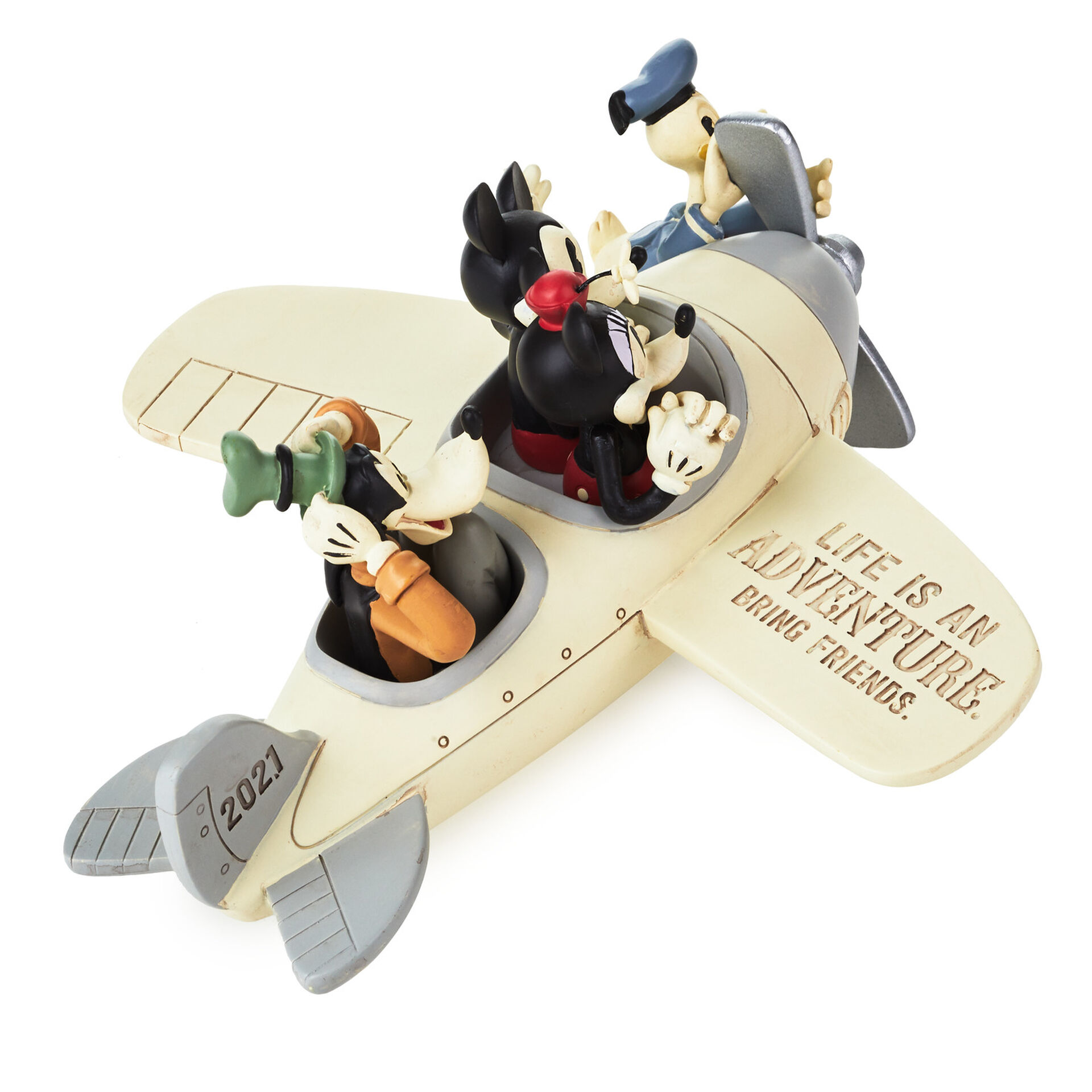 Disney Mickey Mouse Friends In Airplane Life Is An Adventure Limited Edition 2021 Figurine 4 63 Figurines Hallmark