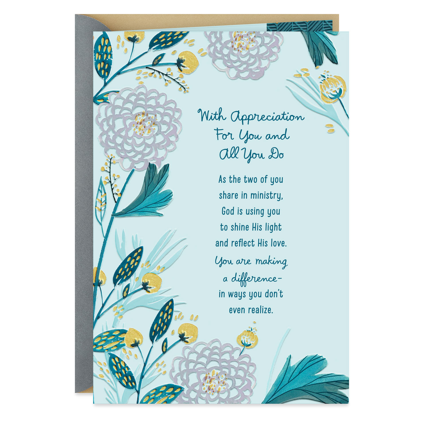 Asking God to Bless You Both Clergy Appreciation Card for Minister and Spouse