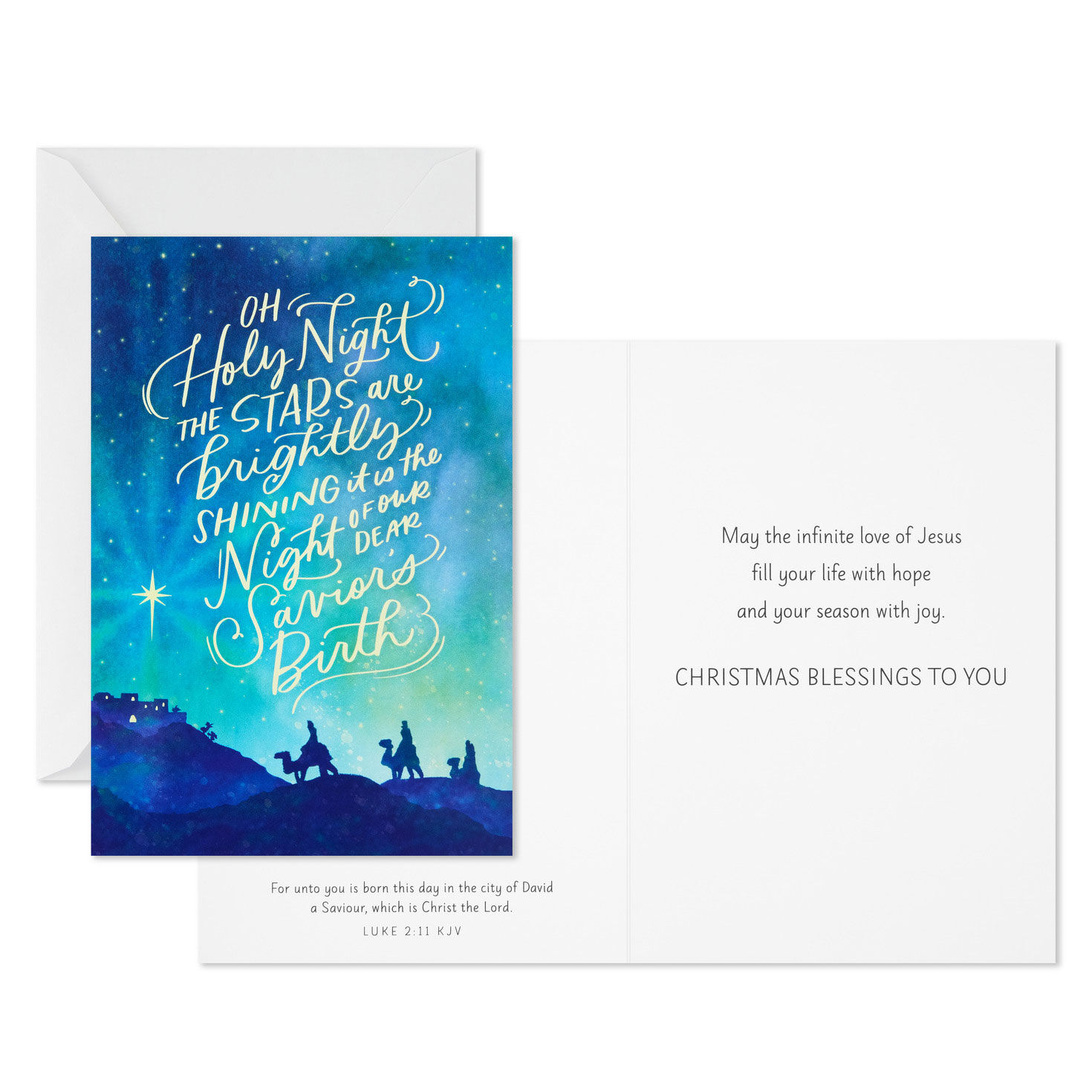 Wise Men DaySpring Religious Christmas Cards Card Front with Sentiment image number 3