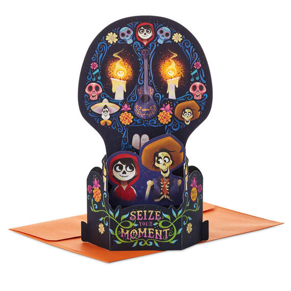 Disney and Pixar Coco Seize the Moment Musical 3D Pop-Up Card With Light, , large image number 1