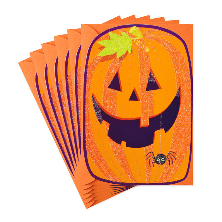Jack-o'-Lantern Smile Halloween Cards, Pack of 6