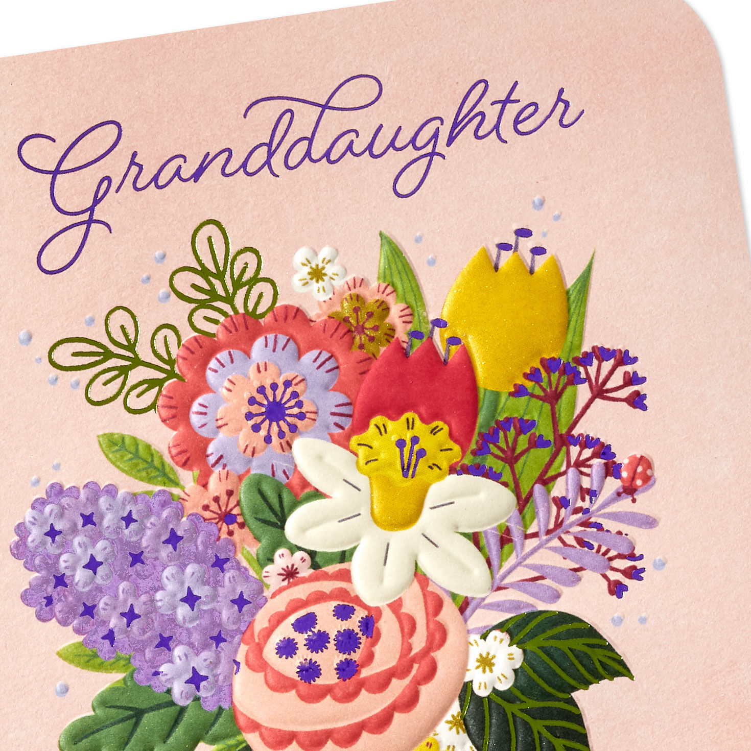 Mod Flowers Religious Easter Card for Granddaughter  image number 4