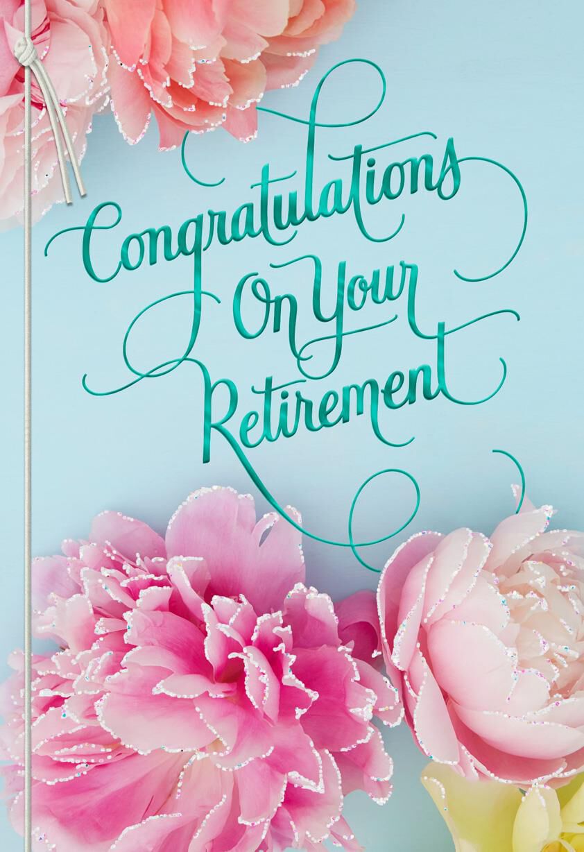 Floral Blooms Retirement Card