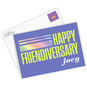 Purple Happy Friendiversary Personalized Card Card Front with Envelope image number 2