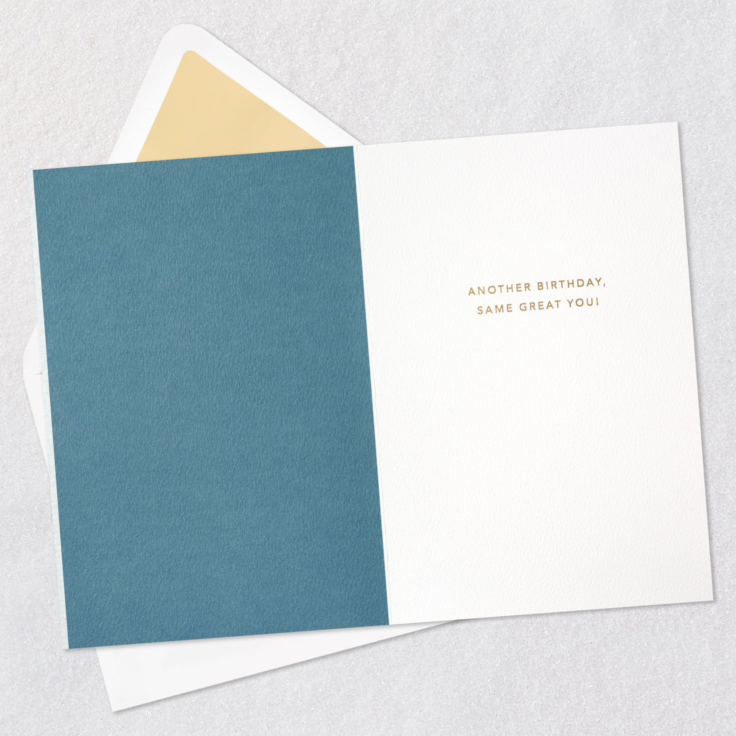 Gold Foil Numbers on Gray 30th Birthday Card Open card with envelope image number 3