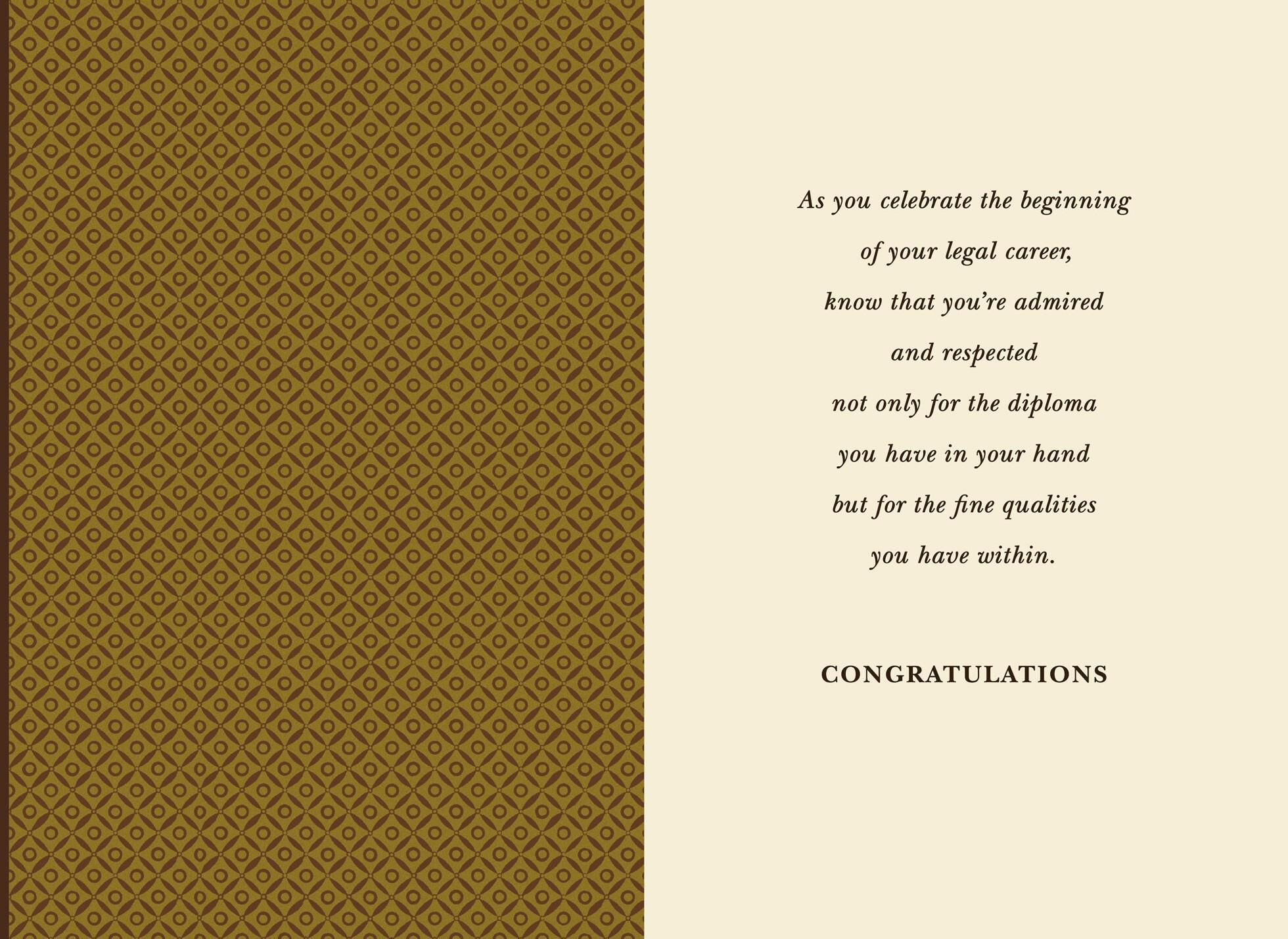 Law Degree Graduation Card