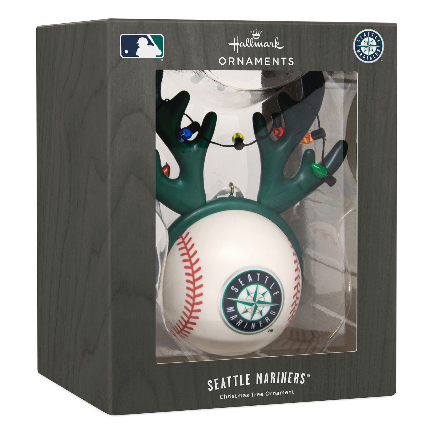Mariners Reindeer Baseball Christmas Ornament package front image number 7