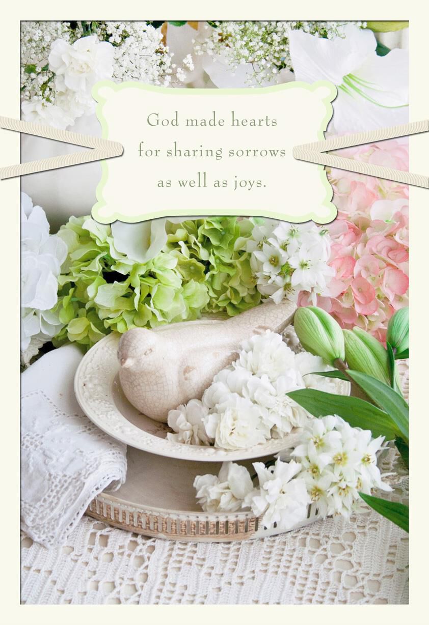 My Heart Is With You Religious Sympathy Card
