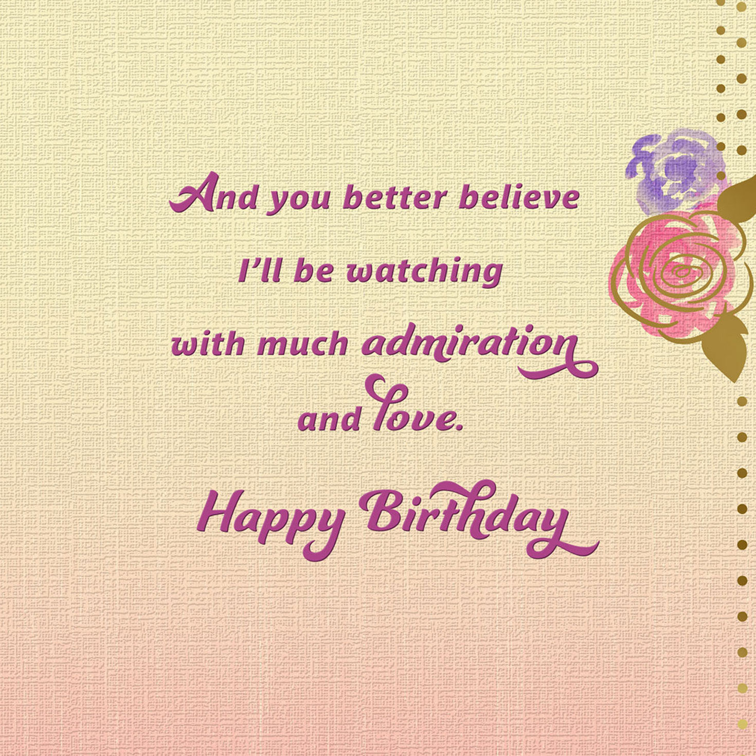 Black Woman in Floral Dress Birthday Card for Her Sentiment image number 3