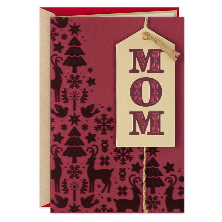 You're at the Heart of So Many Memories Christmas Card for Mom