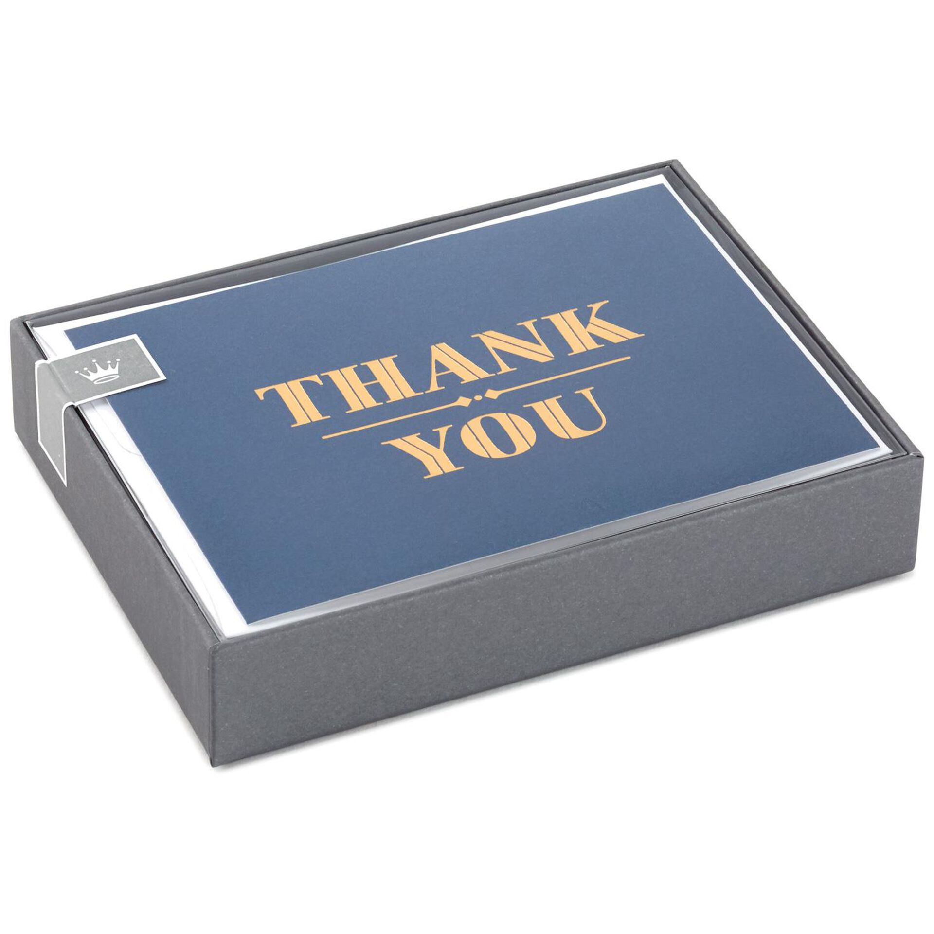 Gold on Navy Thank You Notes, Box of 10 Note Cards Hallmark