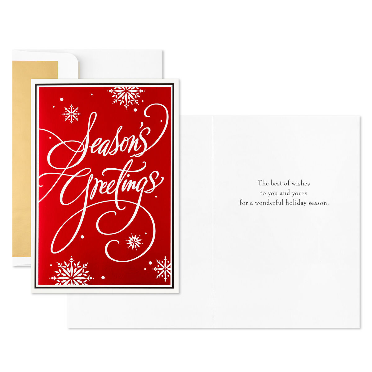 Season's Greetings With Snowflakes Christmas Cards, Box of 18 - Boxed Cards - Hallmark