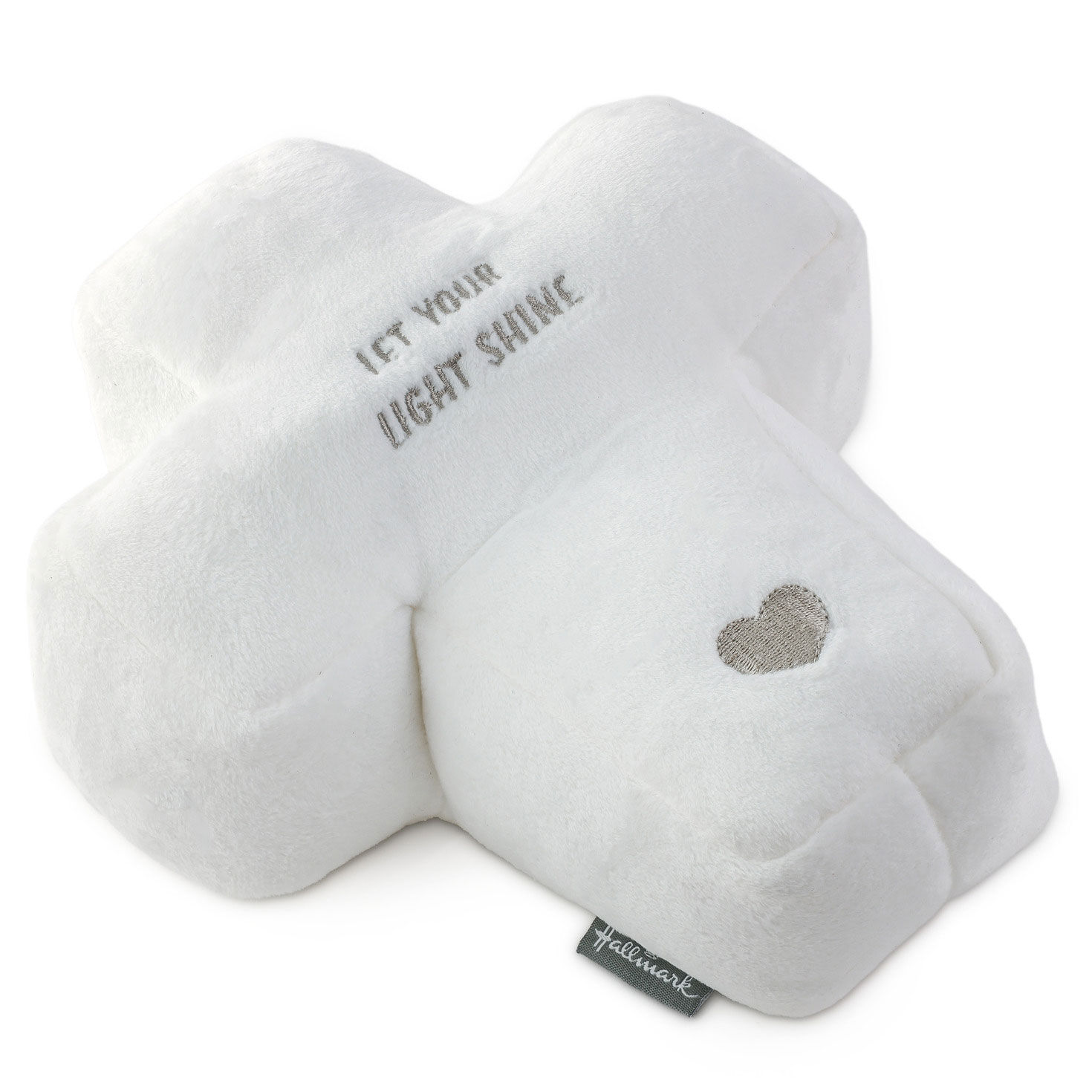 White Plush Cross Toy With Music side image number 3