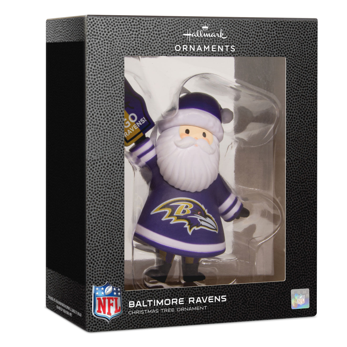 Baltimore Ravens Santa Fan Christmas Ornament  image number 7
