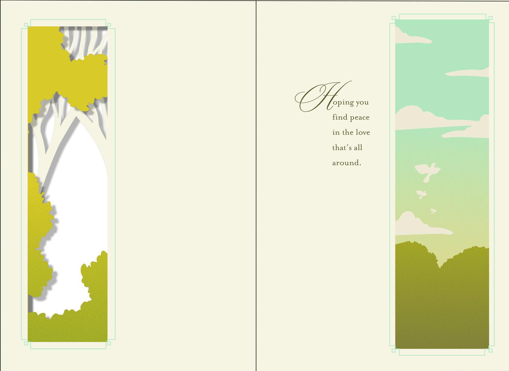A Return to Nature Sympathy Card