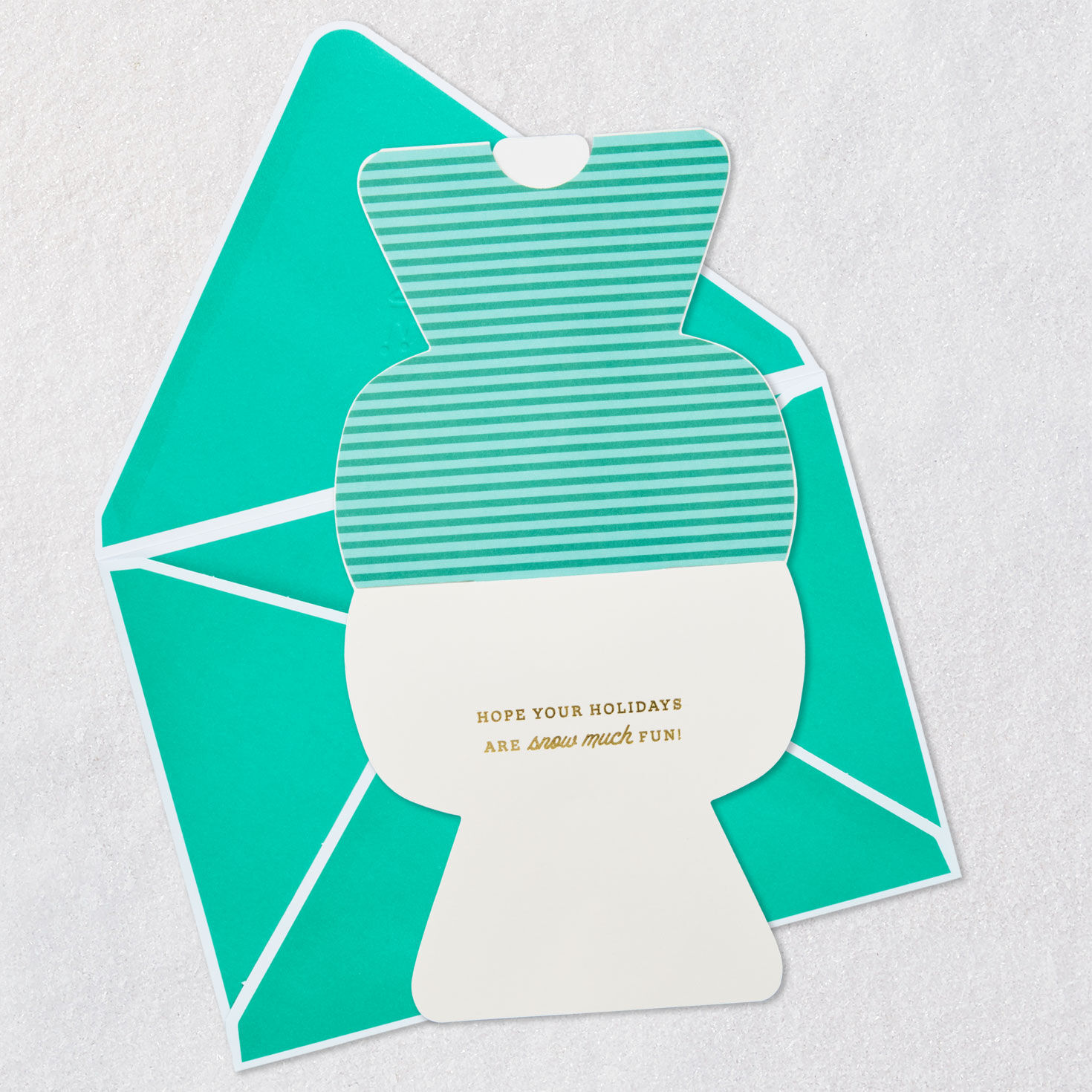 Green Elf Snow Angel Christmas Card with Motion Open card with envelope image number 3