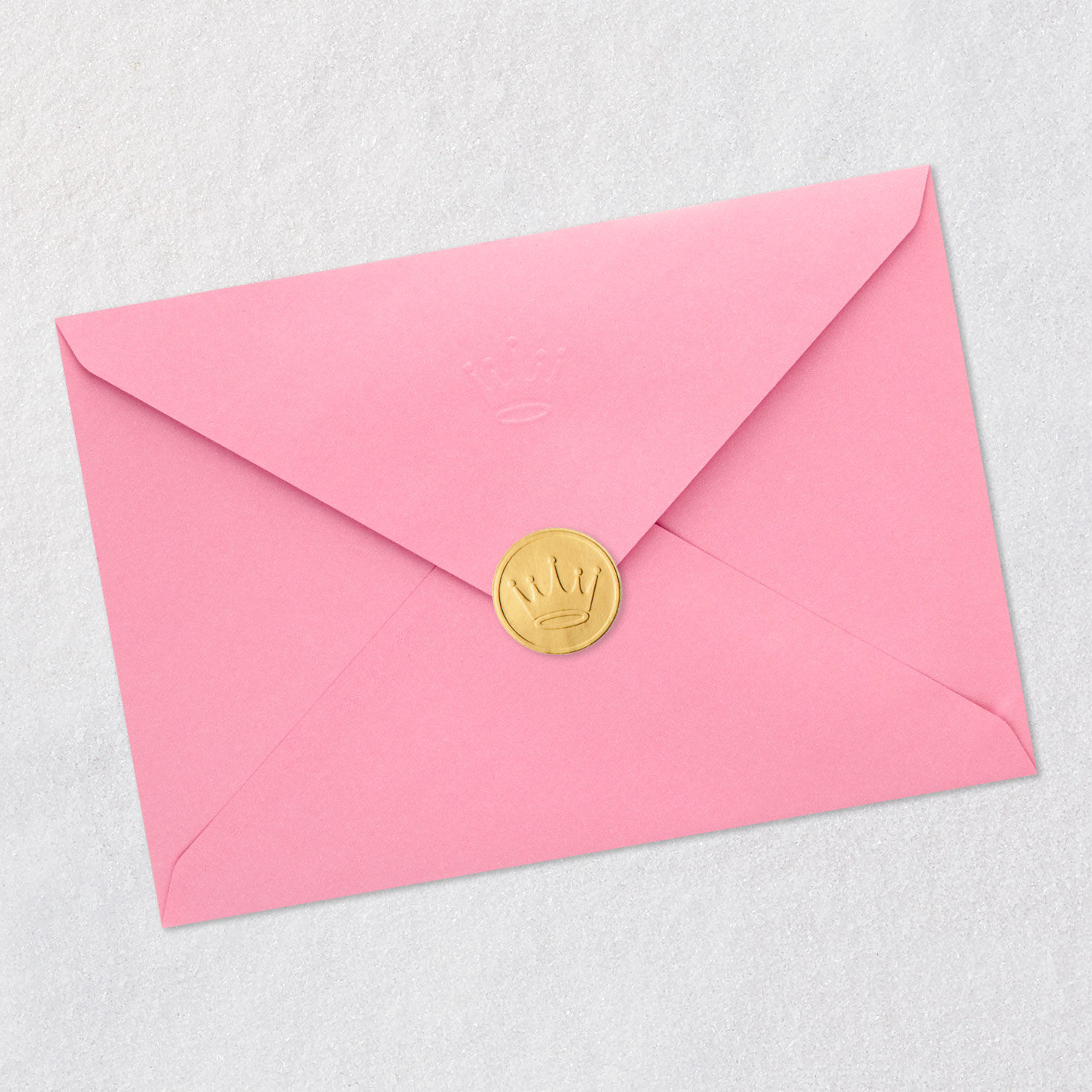Pink Peony and Lace Frame Birthday Card for Friend Envelope Back with Seal image number 8