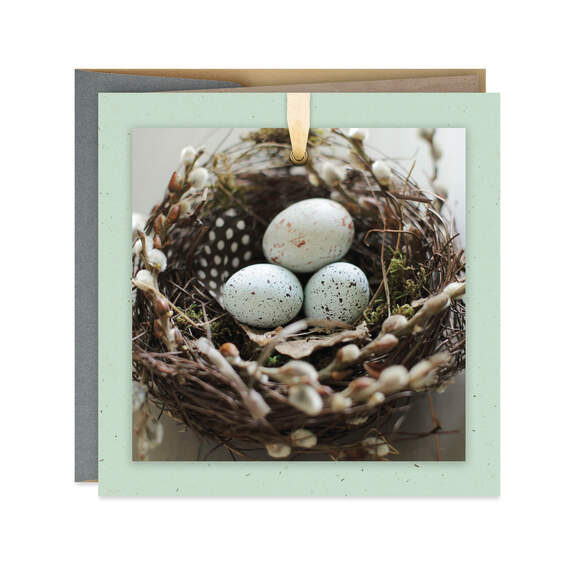 Speckled Eggs in Nest Blank Card, , large image number 1