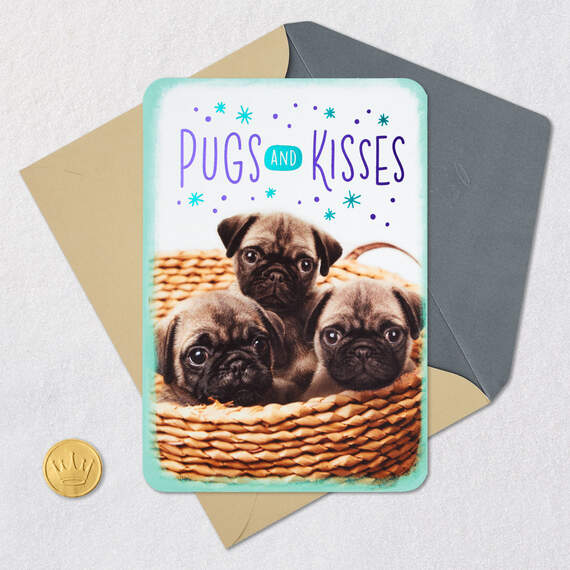 Pugs and Kisses Love Card, , large image number 5