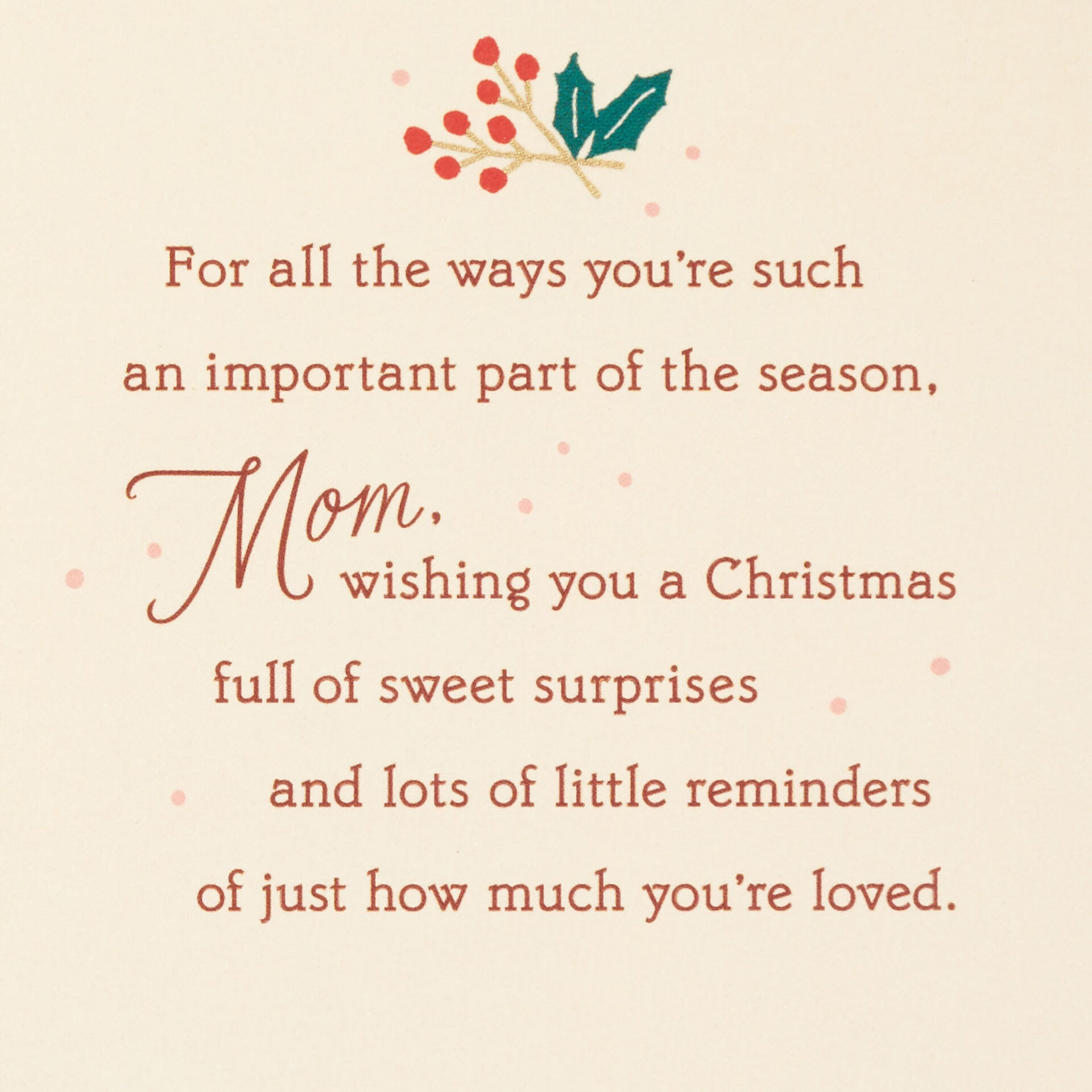 Comfort and Joy Christmas Card for Mom Greeting Cards Hallmark