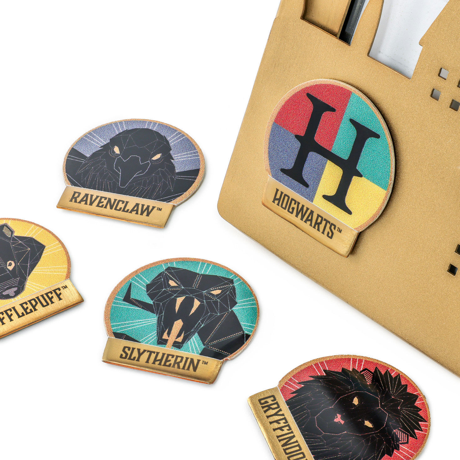 Hogwarts School Picture Frame With House Magnets upclose view image number 4