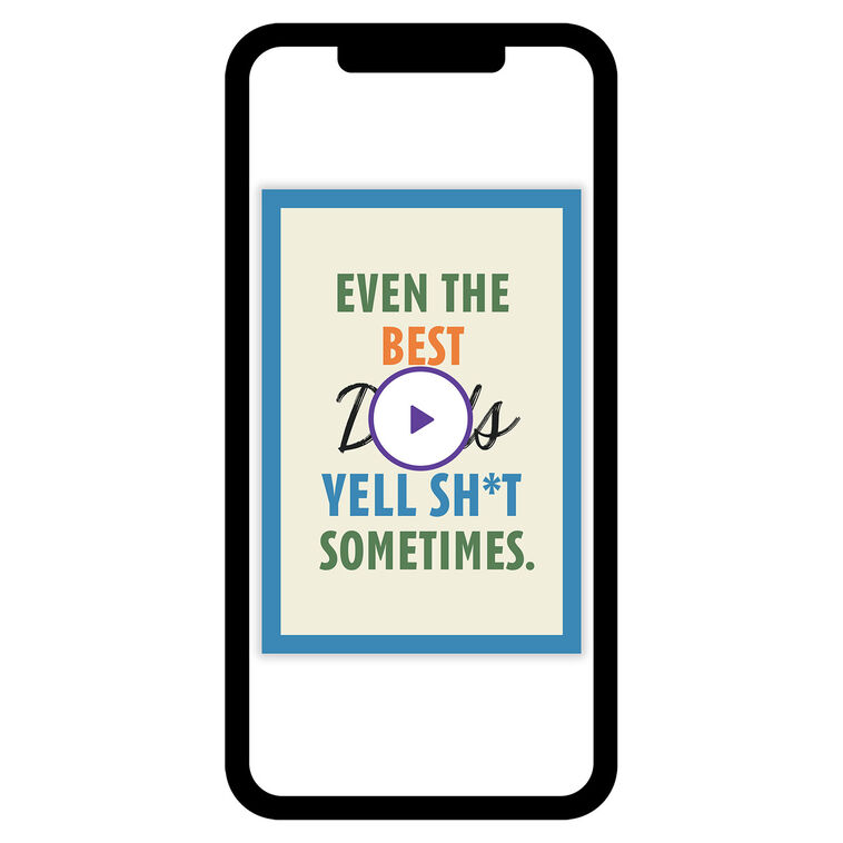 Even Best Dads Yell Personalized Father's Day Card phone with card front image number 1