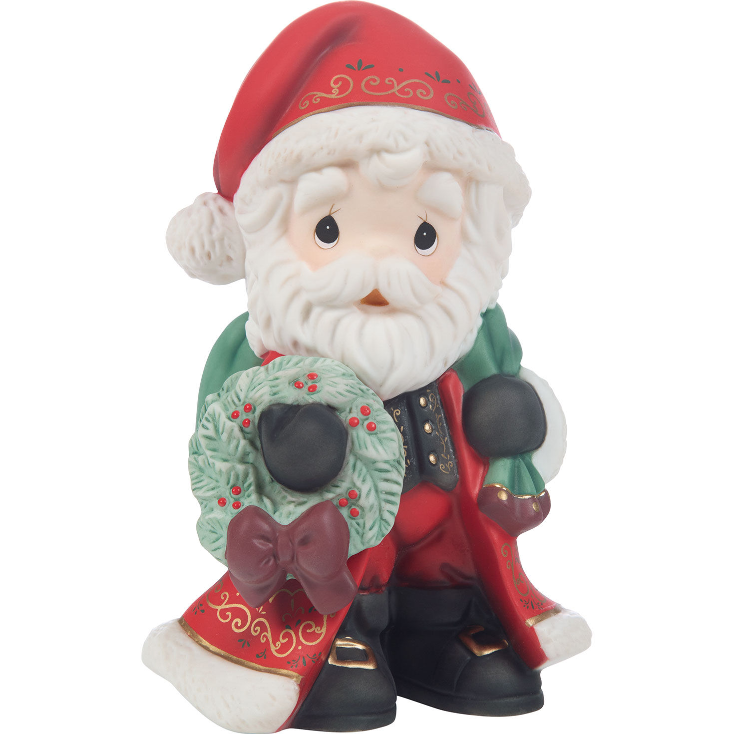 Precious Moments Bringing Christmas Joy to All Annual Santa Figurine, 5"
