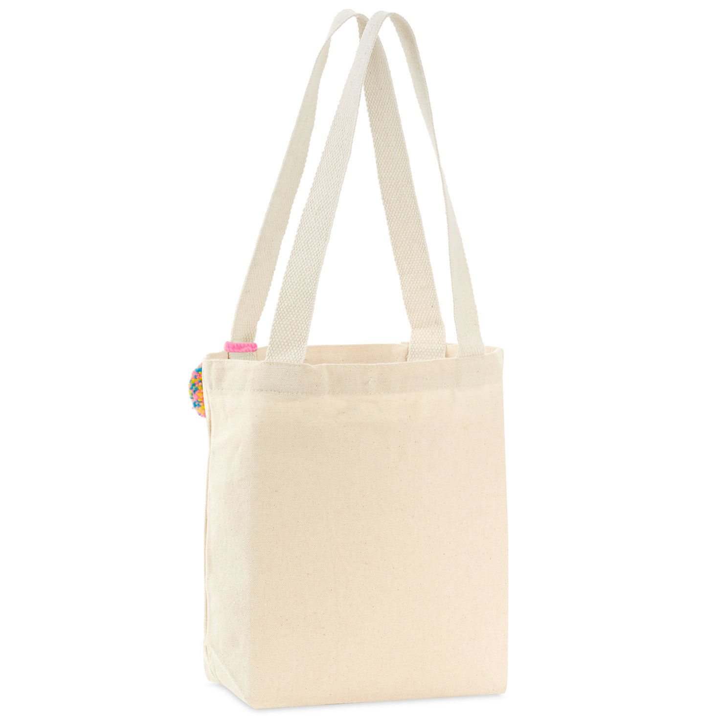 Colorful Message Canvas Tote Gift Bag Back image number 6