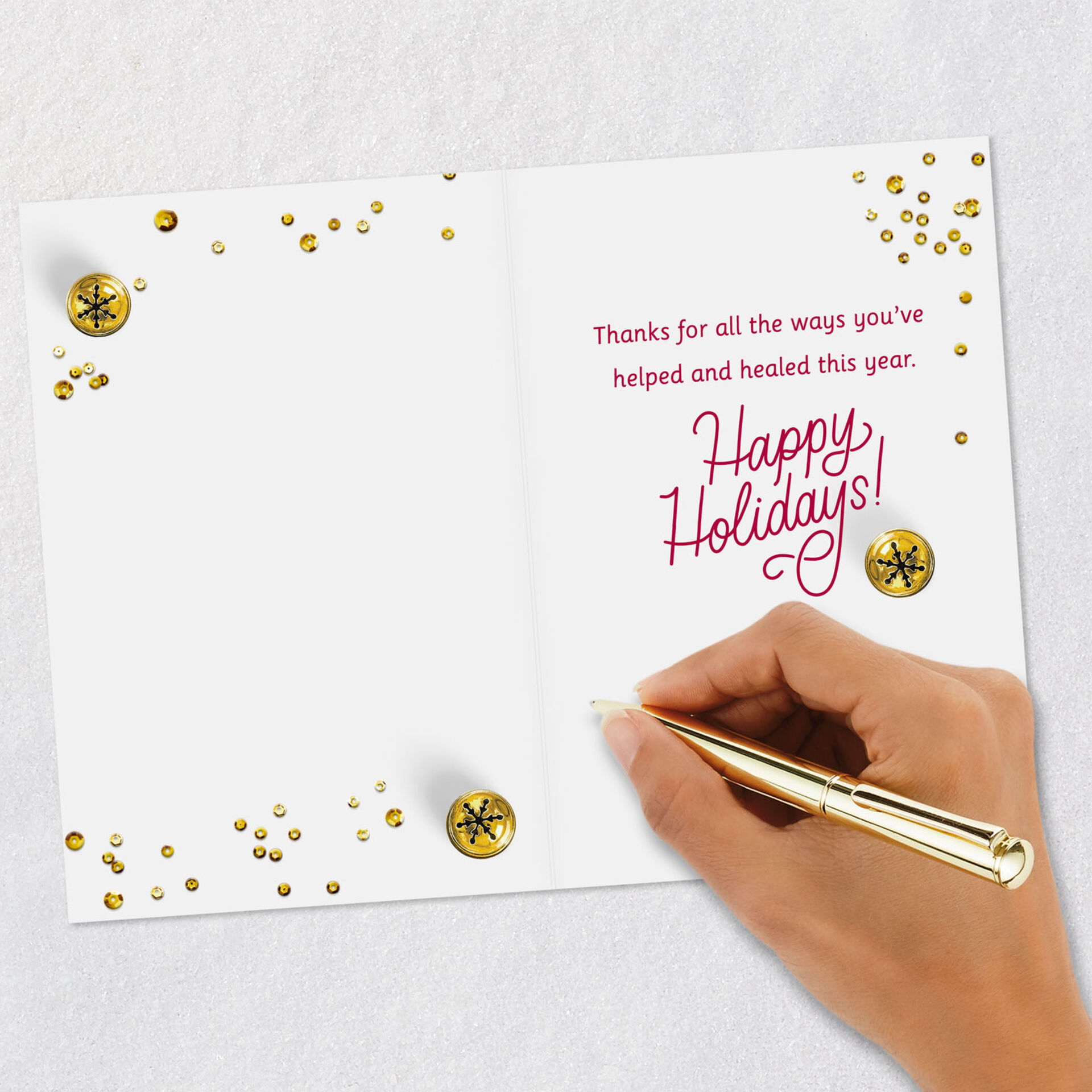 Thanks for Help and Healing Christmas Card for Healthcare Professional