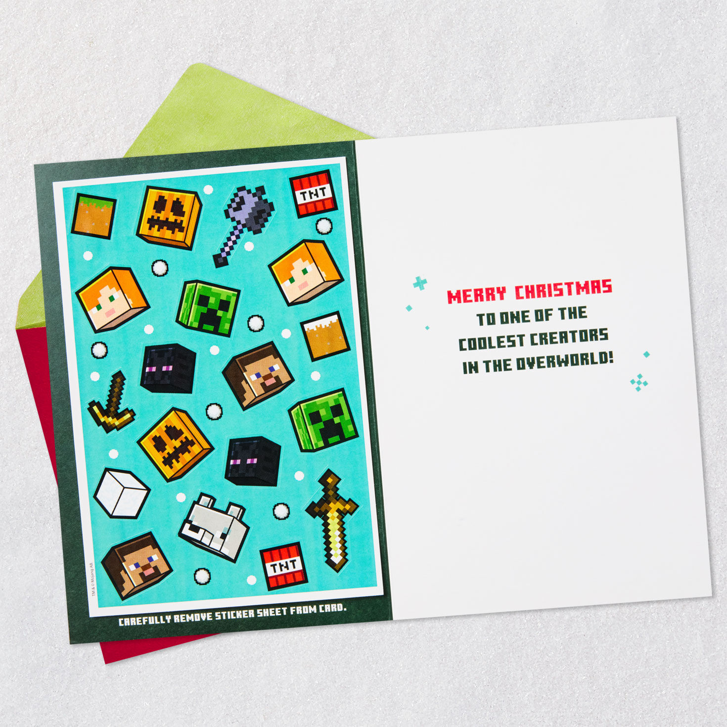 Minecraft Tisss the Season Christmas Card With Stickers for only USD 5.99 | Hallmark