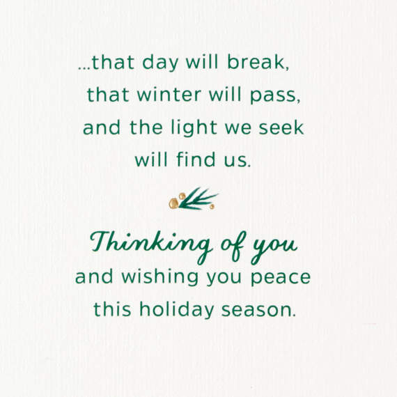Wishing You Peace Thinking of You Christmas Card, , large image number 2