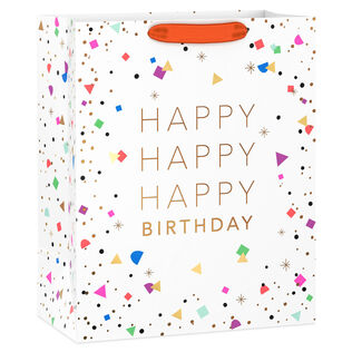 13" Happy Birthday Confetti Large Gift Bag