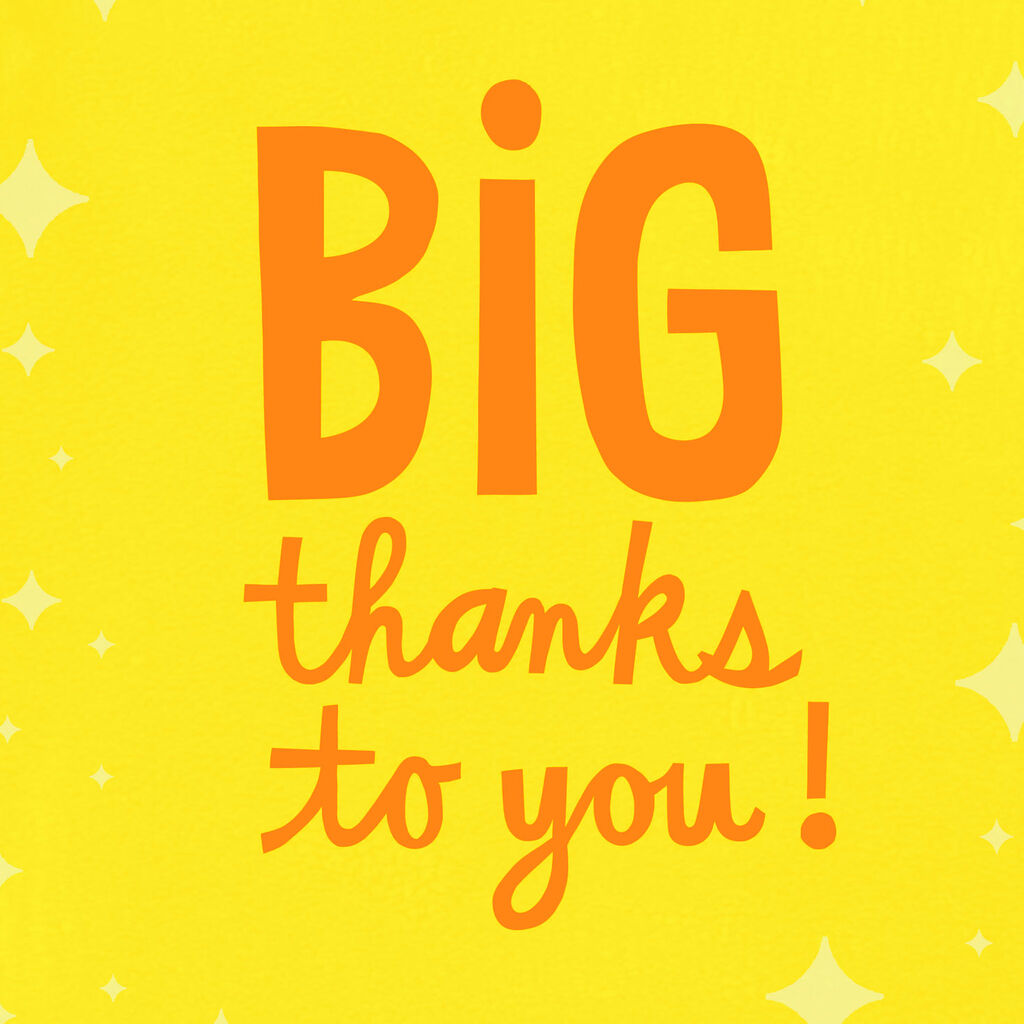 Big Thanks To You Jumbo Thank You Card 16