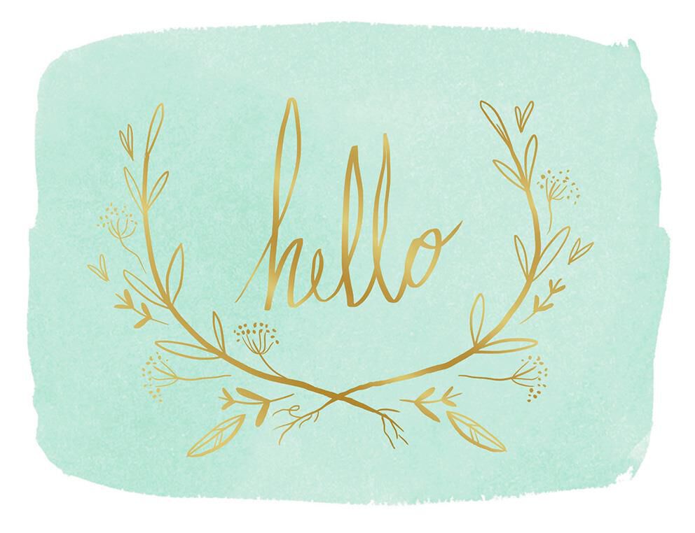 Hello Just Because Blank Card