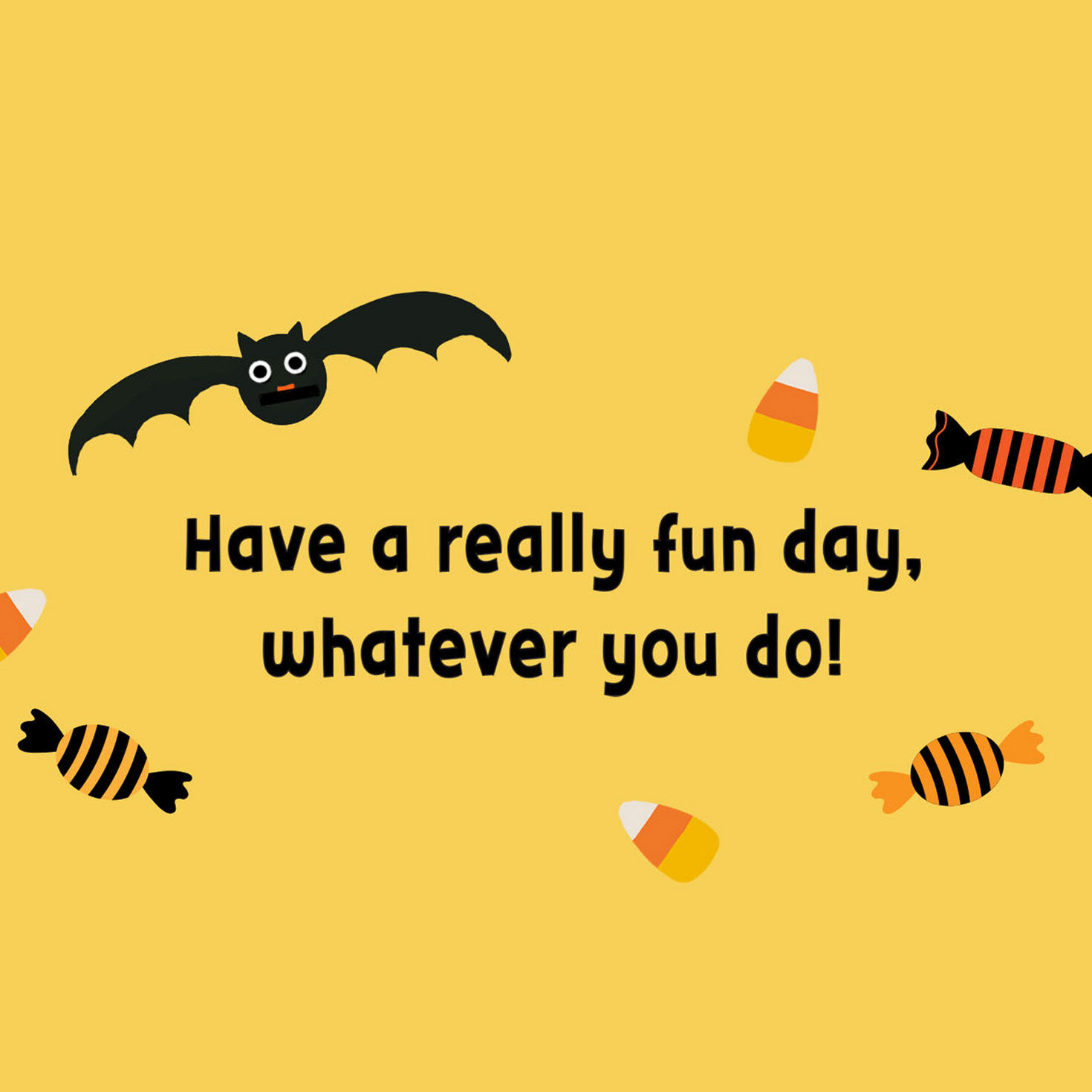 Black Cat in Pumpkin Kids Halloween Card Sentiment image number 2