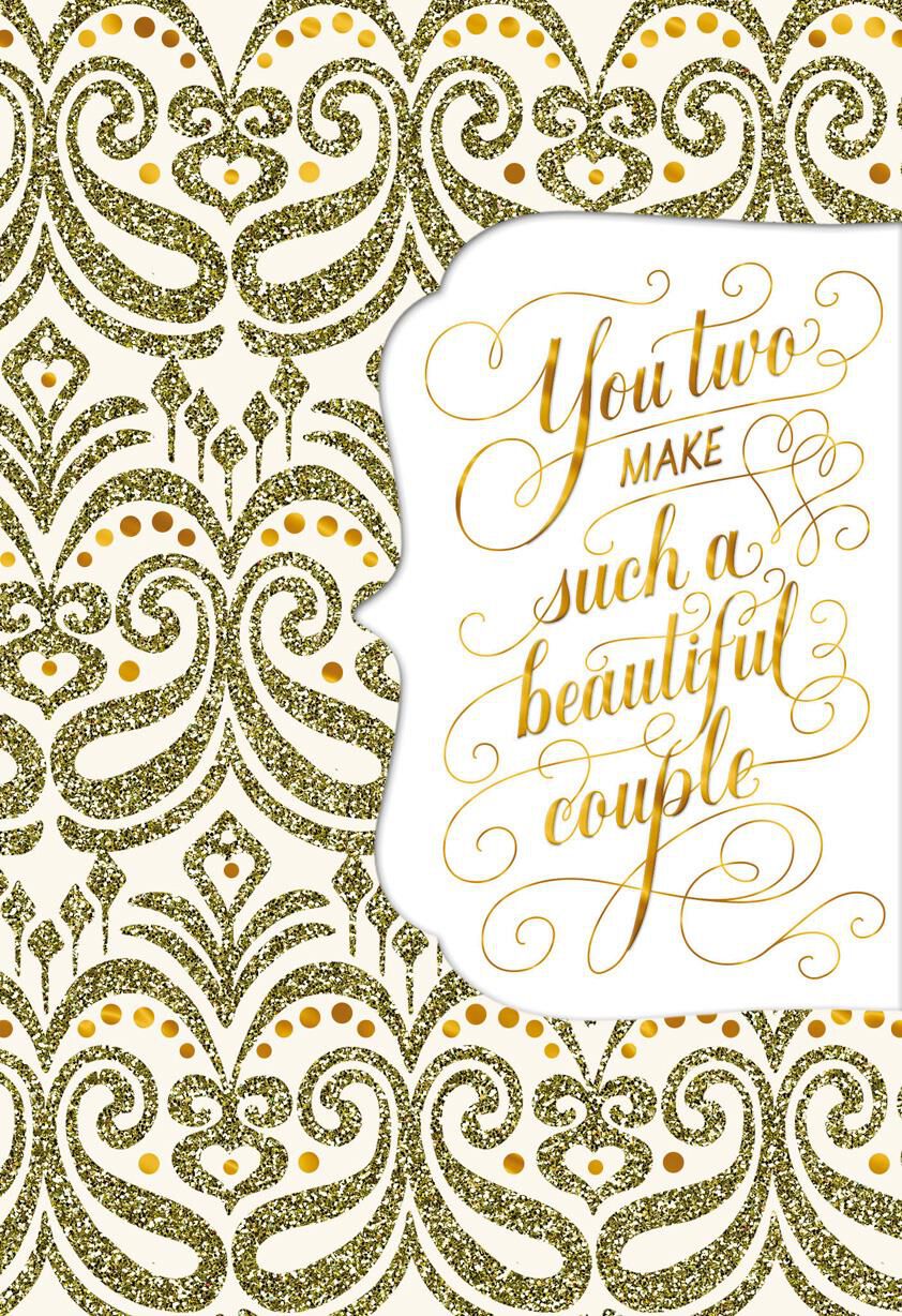 Golden Couple Wedding Card