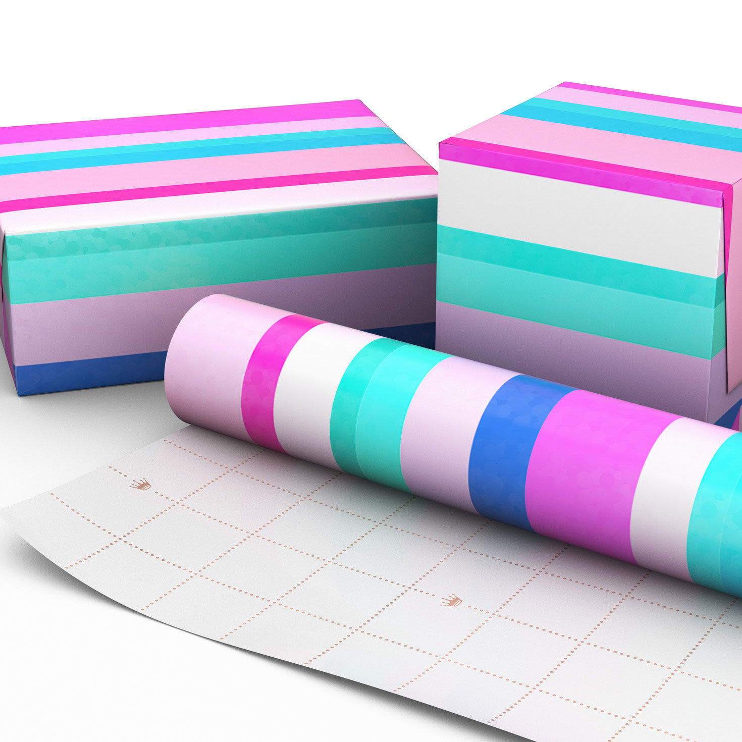 Sweet Stripes Wrapping Paper, 17.5 sq. ft., , large image number 3