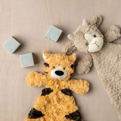 Demdaco Tobias Tiger Rattle Blankie, 
