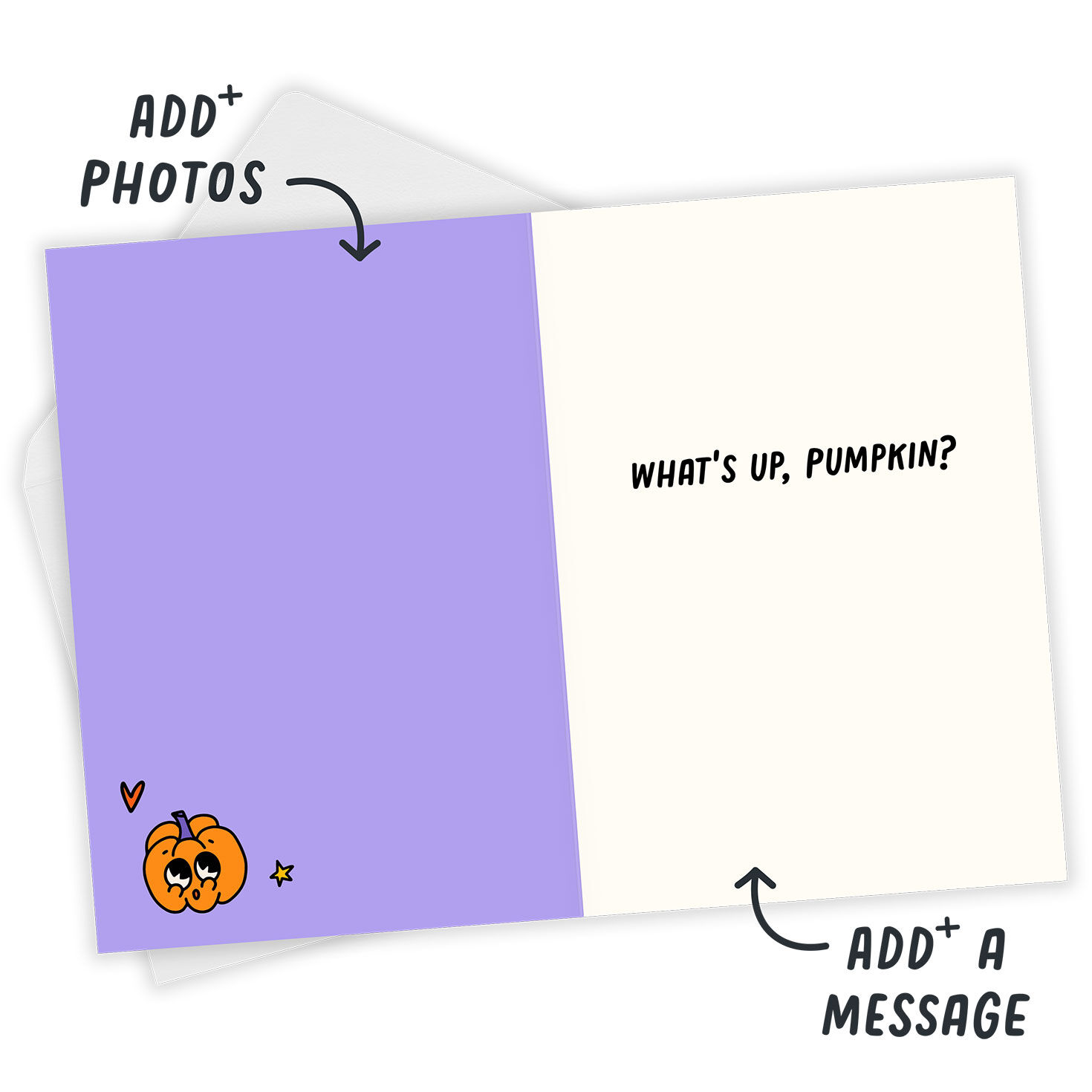 Retro Groovy Pumpkin Custom Halloween Card, , large image number 3